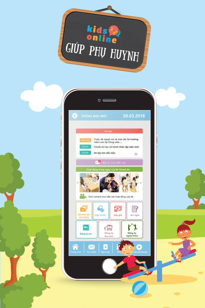 Góc KidsOnline-Cẩm nang làm cha mẹ tuyệt vời tại sổ liên lạc điện tử kiểu mới KidsOnline1